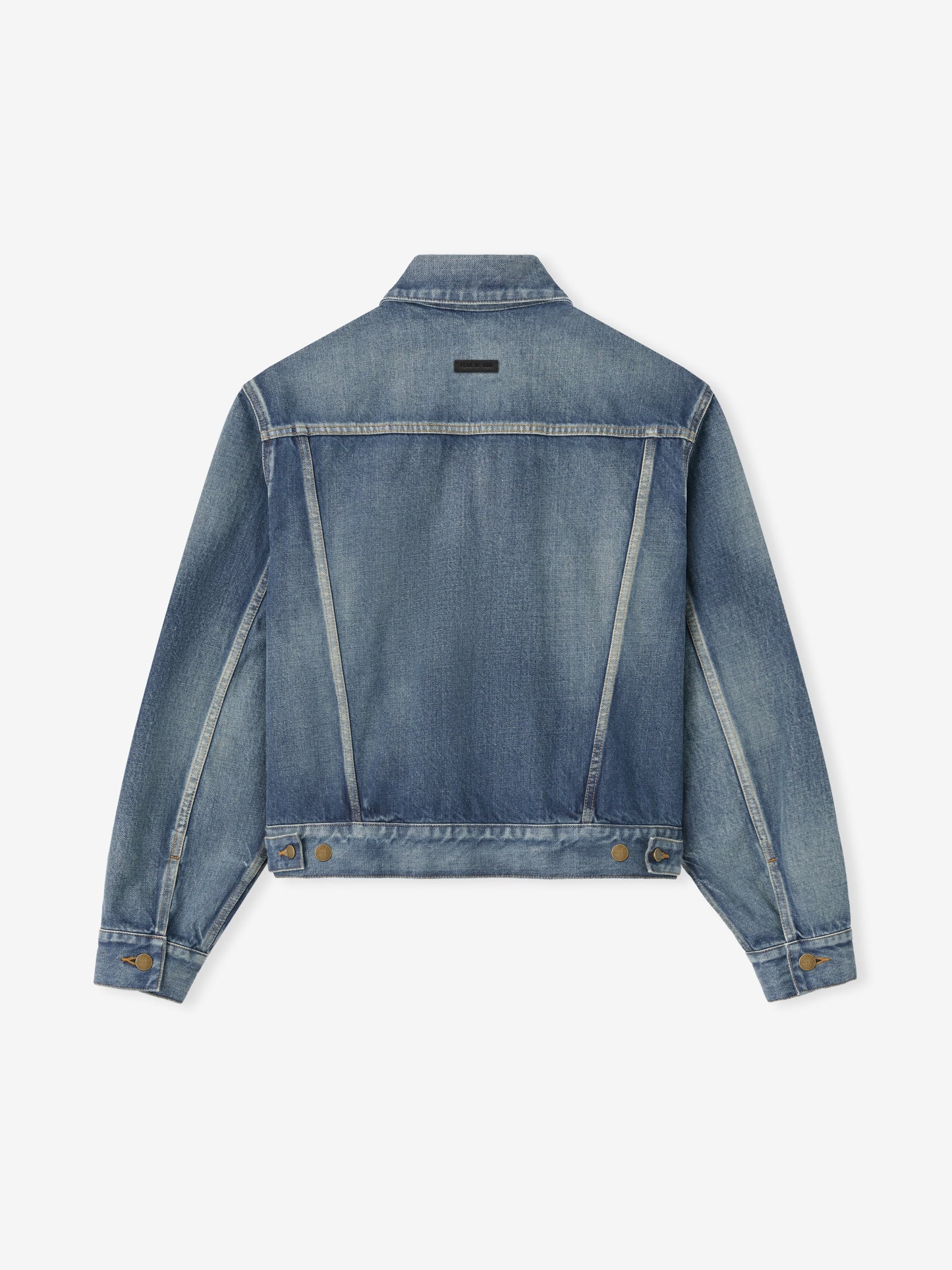 Fear of God Denim Trucker Jacket – Mid Indigo, Men's Cropped Fit