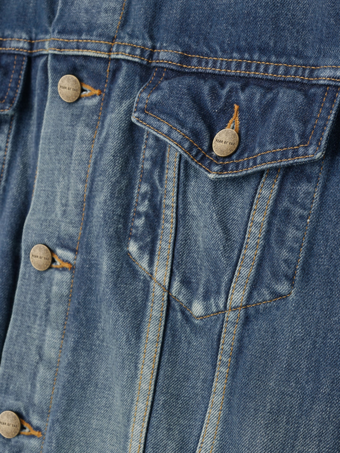 Fear of God Denim Trucker Jacket – Mid Indigo, Men's Cropped Fit
