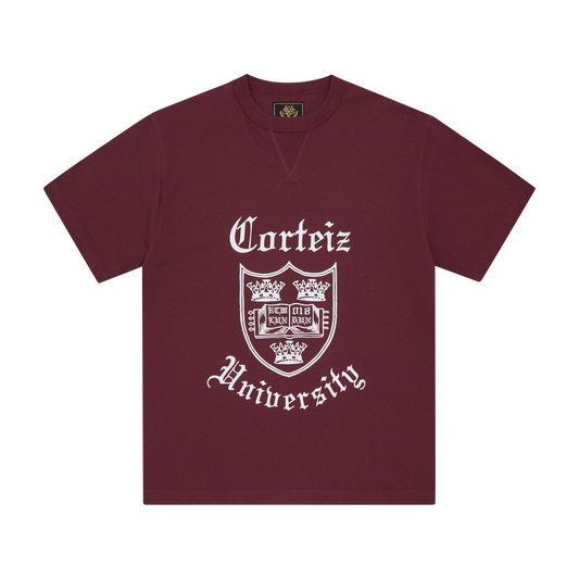Corteiz Uni Heavyweight Tee - Burgundy