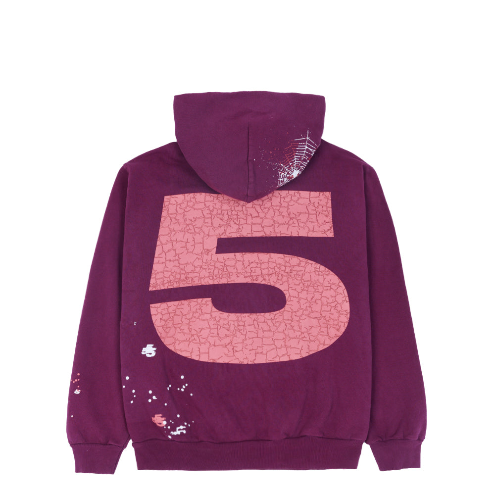 SP5DER Nocturnal Highway Hoodie – Red - Back View