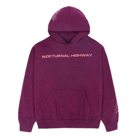 SP5DER Nocturnal Highway Hoodie – Red - Front View