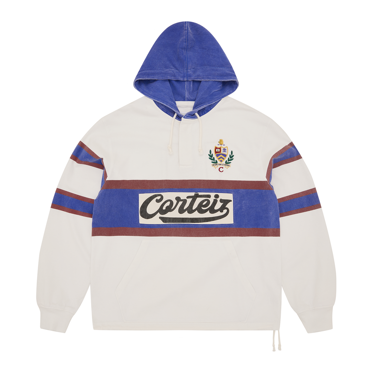 Corteiz Winger Hooded Rugby Shirt - Off White