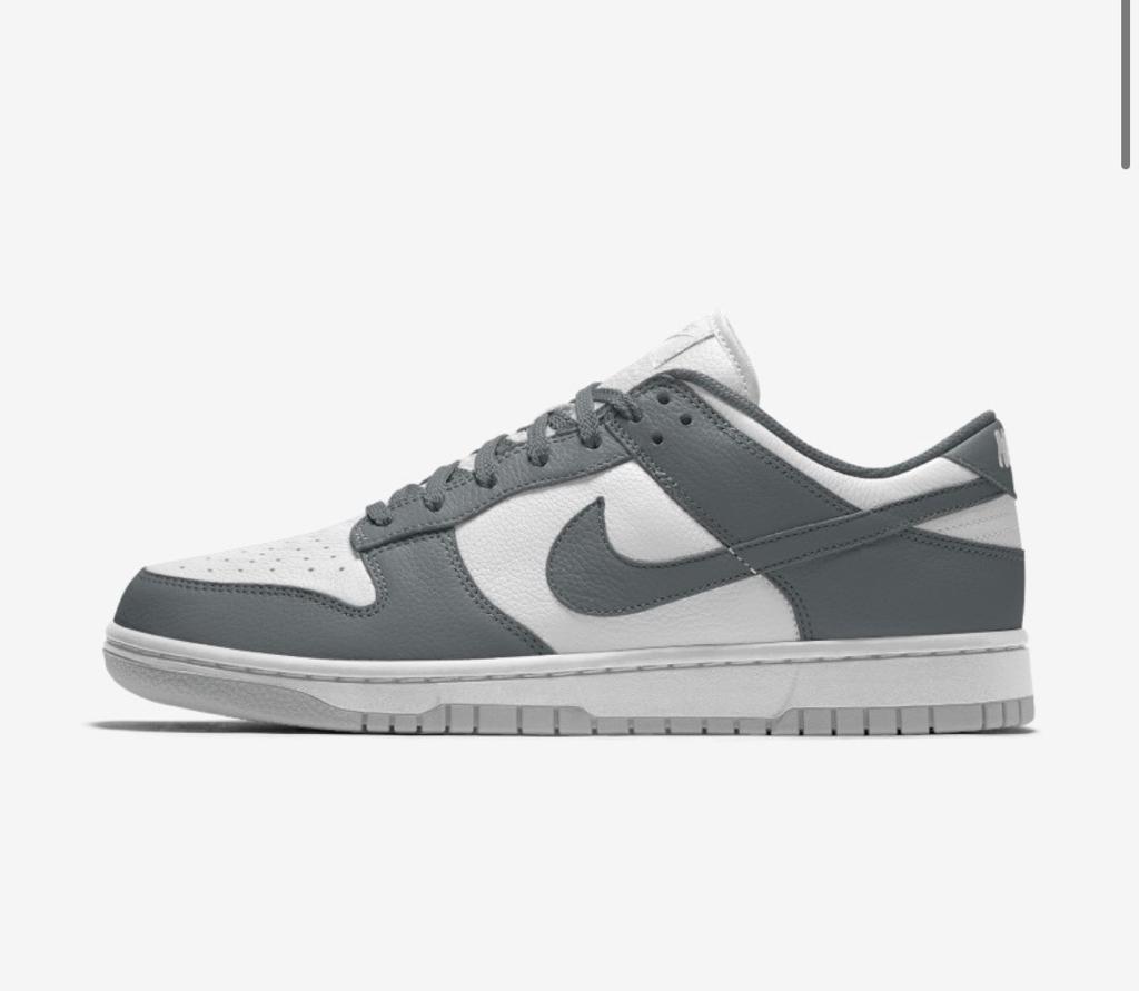 Nike Dunk By You Smoke Grey sneaker, side profile view