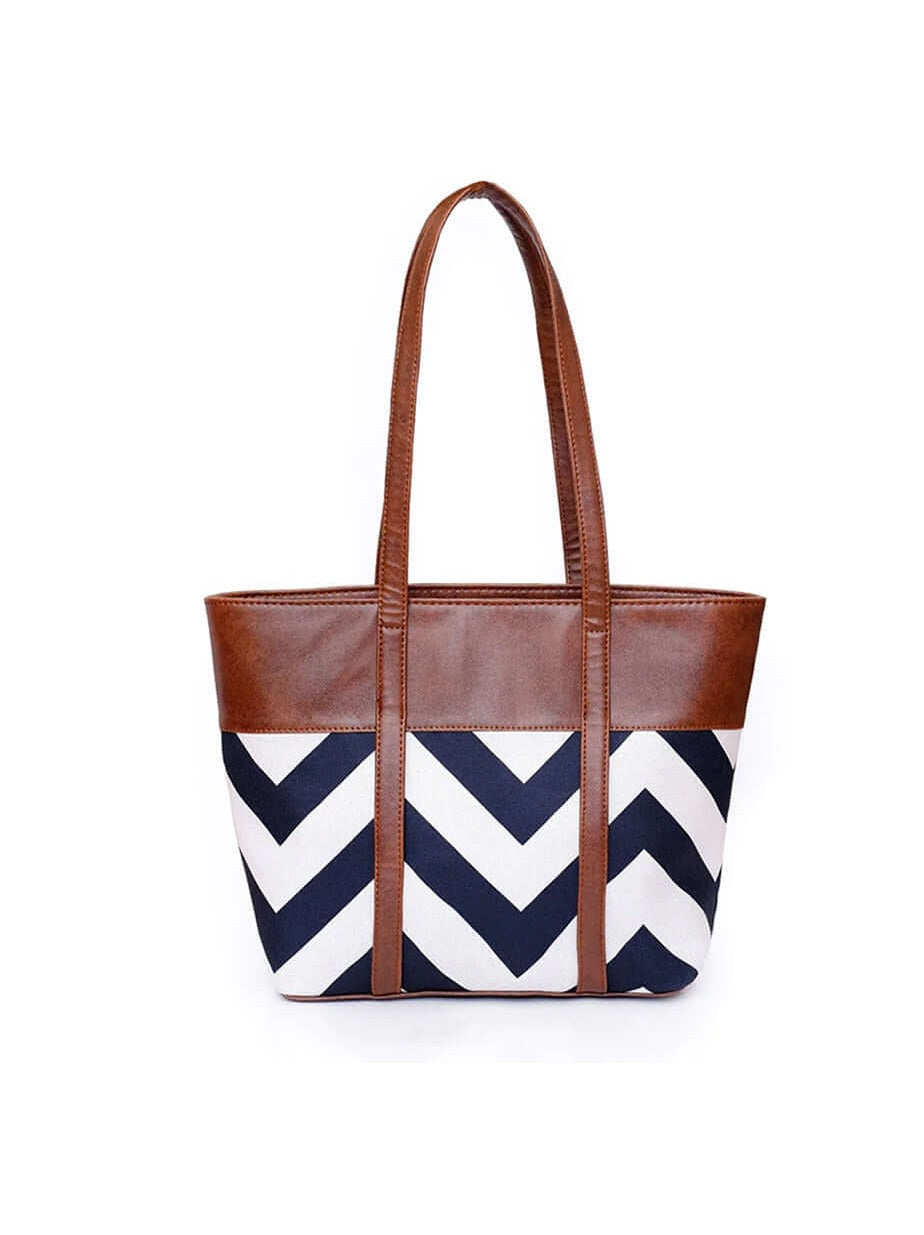 Bag It Canberra Tote and Shoulder Bag – Brown and Black Vegan Leather