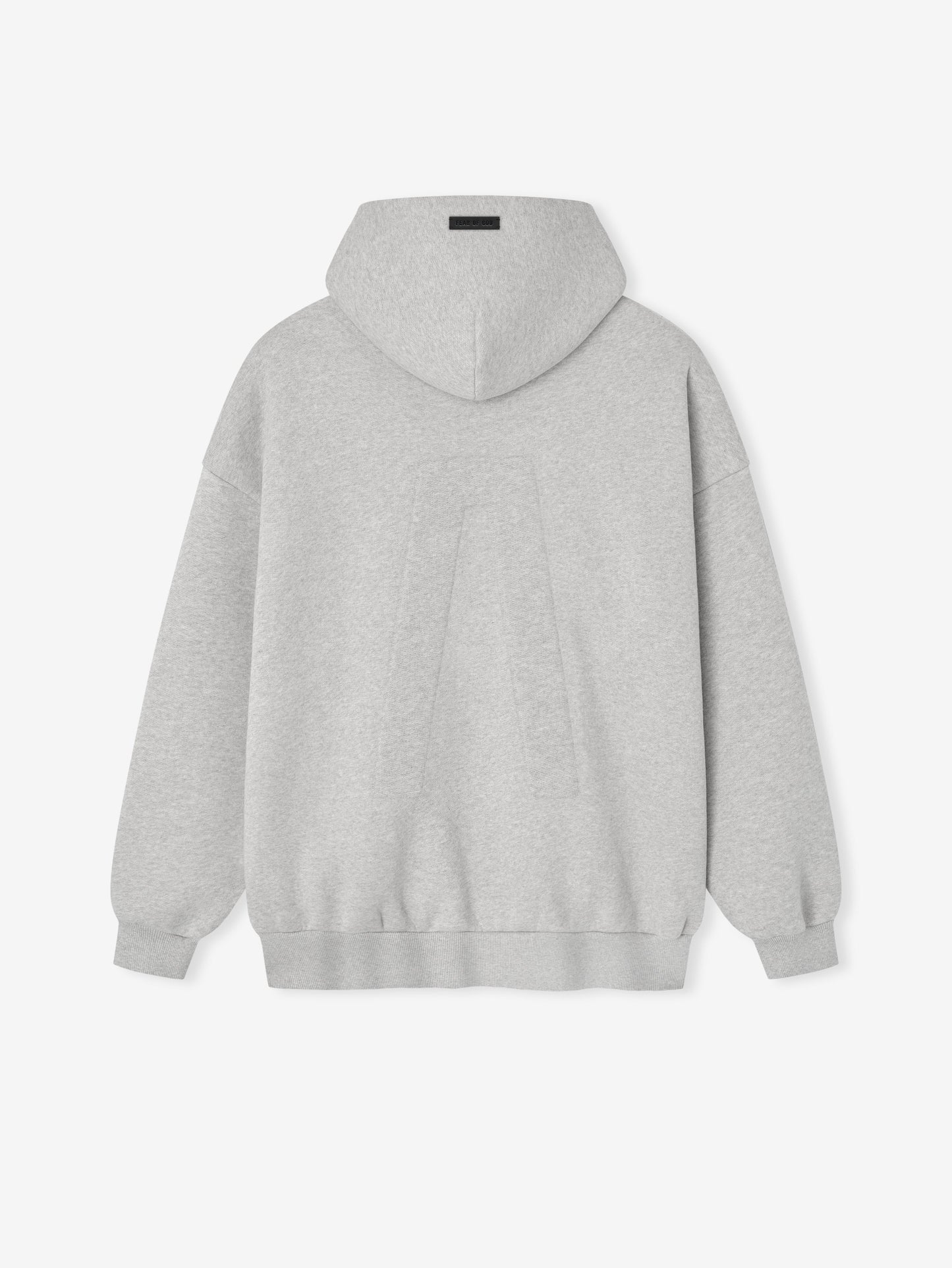 Fear of God Athletics Full-Zip Hoodie – Melange Grey, Men's Cotton Blend Fleece