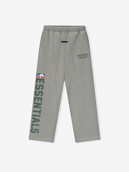 Men's Grey Cotton Fleece NBA Lounge Sweatpant
