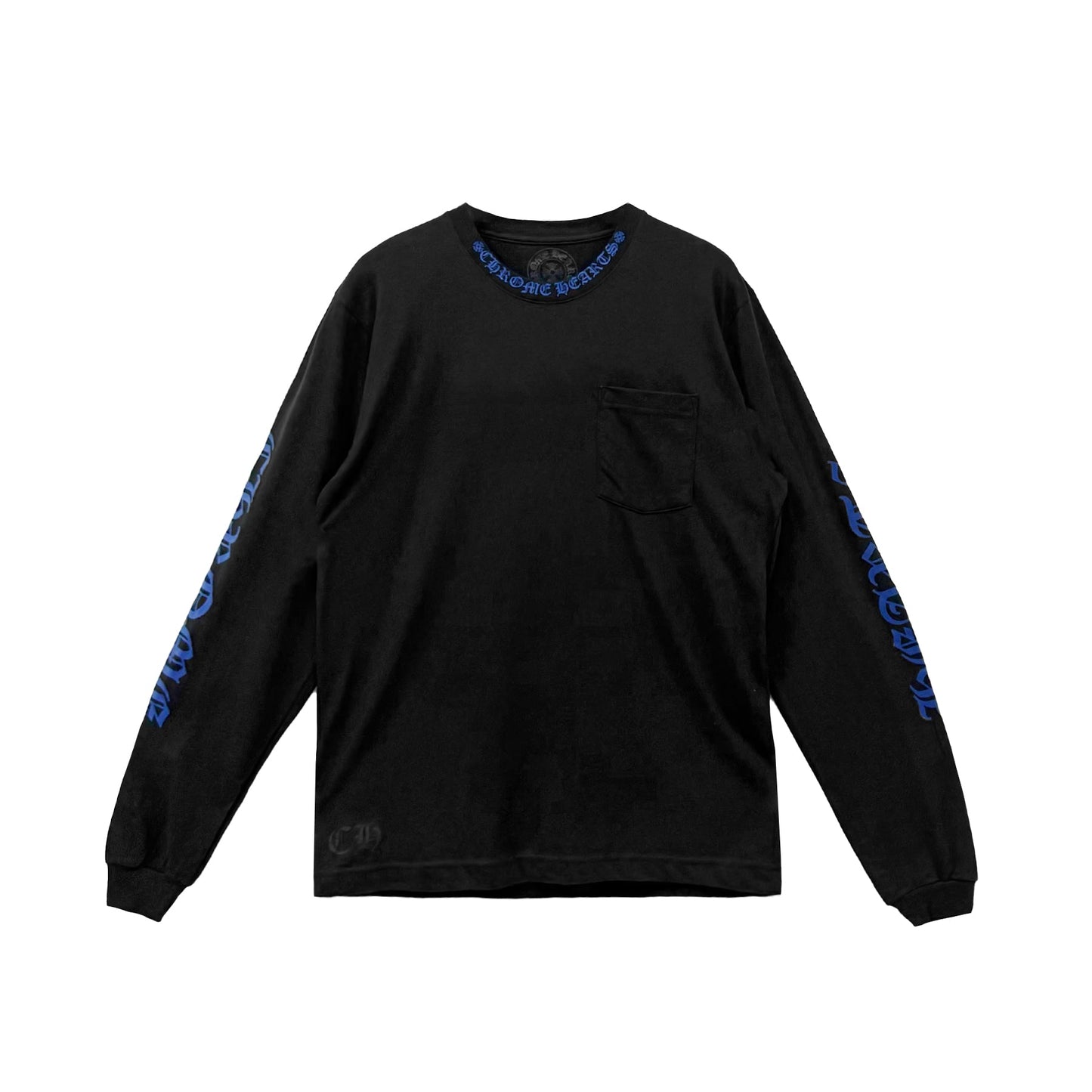 Chrome Hearts Neck Logo Long Sleeve Tee in Black