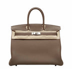 Hermes Birkin 35 Etoupe Togo Leather Palladium Hardware