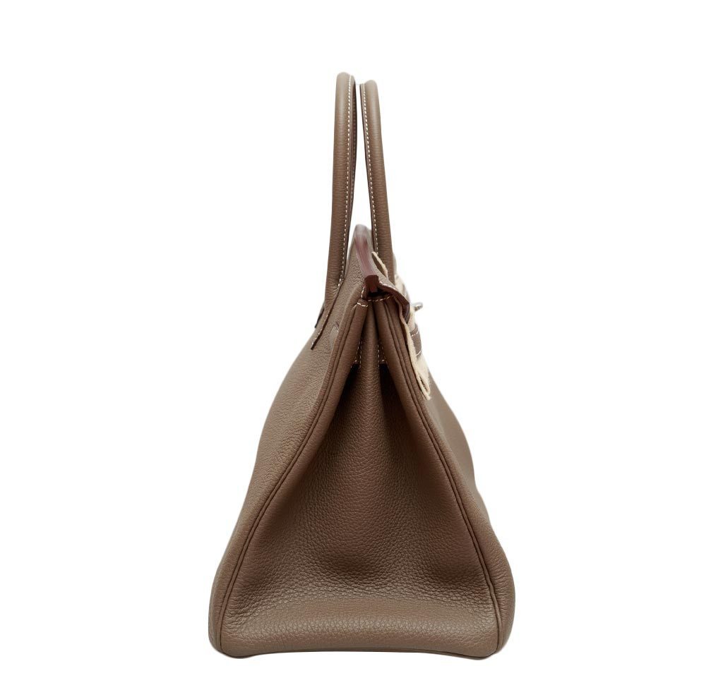 Hermes Birkin 35 Etoupe Togo Leather Palladium Hardware