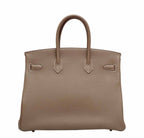 Hermes Birkin 35 Etoupe Togo Leather Palladium Hardware