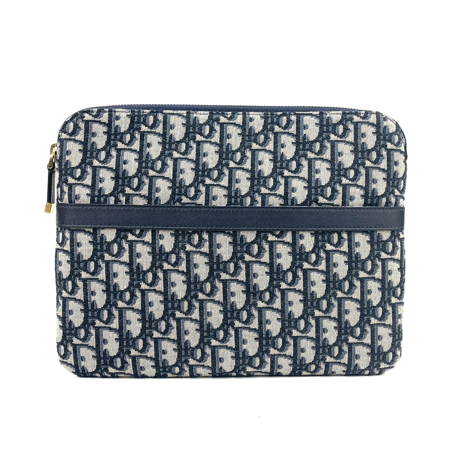 Front view of the Christian Dior Oblique Travel Pouch