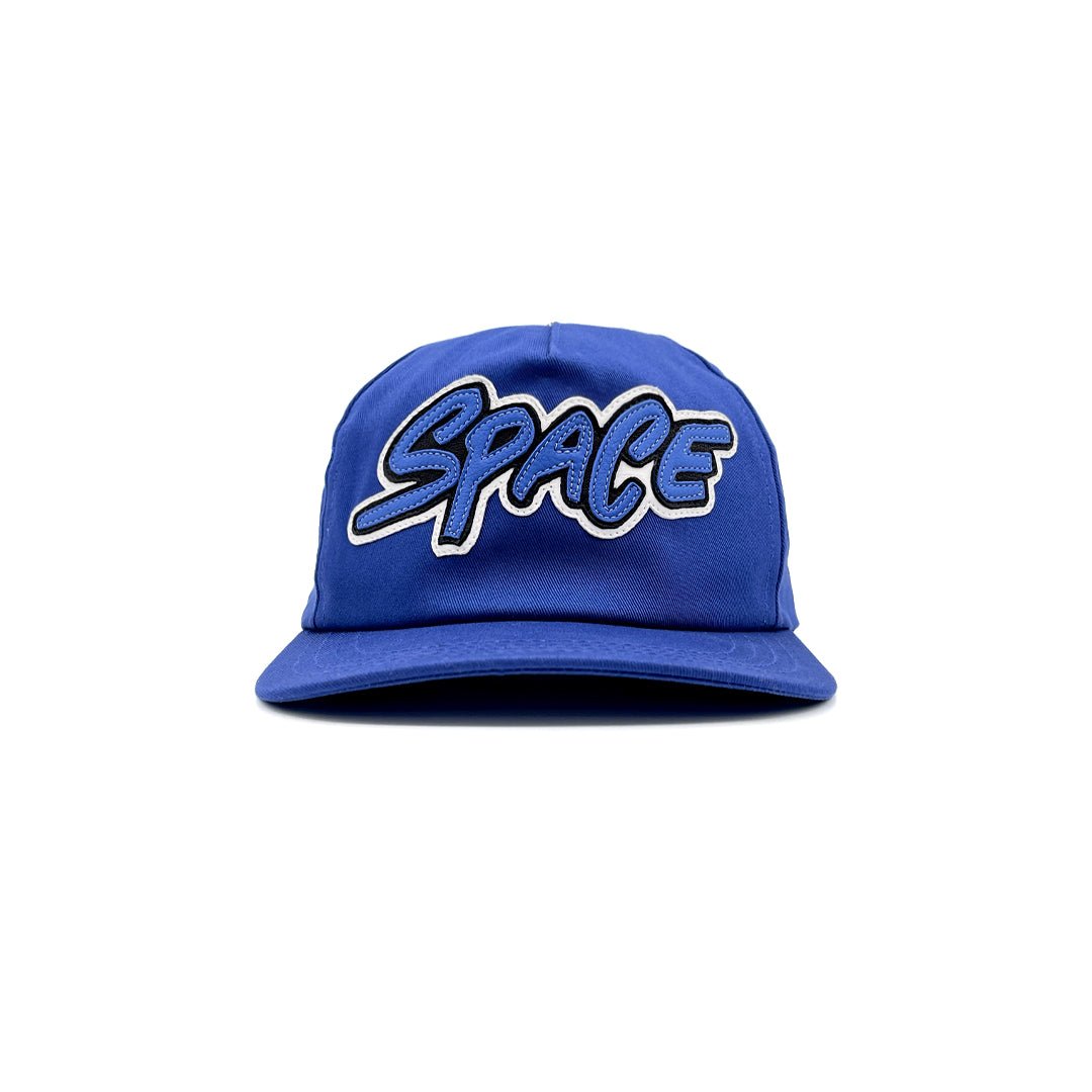 Chrome Hearts Matty Boy Space Leather Patch Cap in Blue