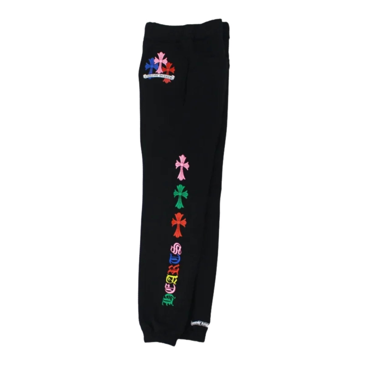 Front view of Chrome Hearts Multicolor Cemetery Cross Sweatpants