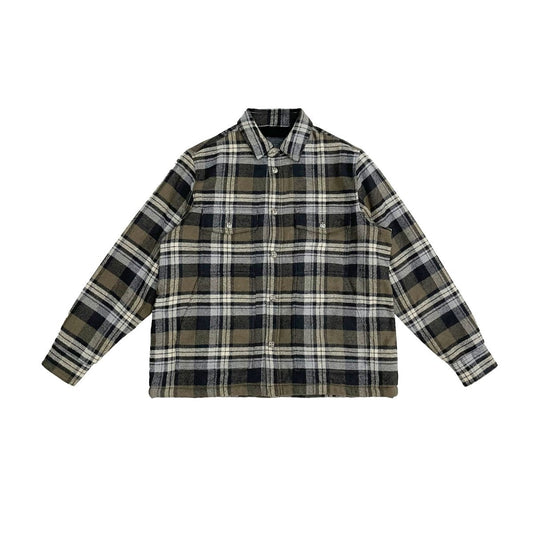 Chrome Hearts Plaid Work Dog Flannel Shirt Jacket