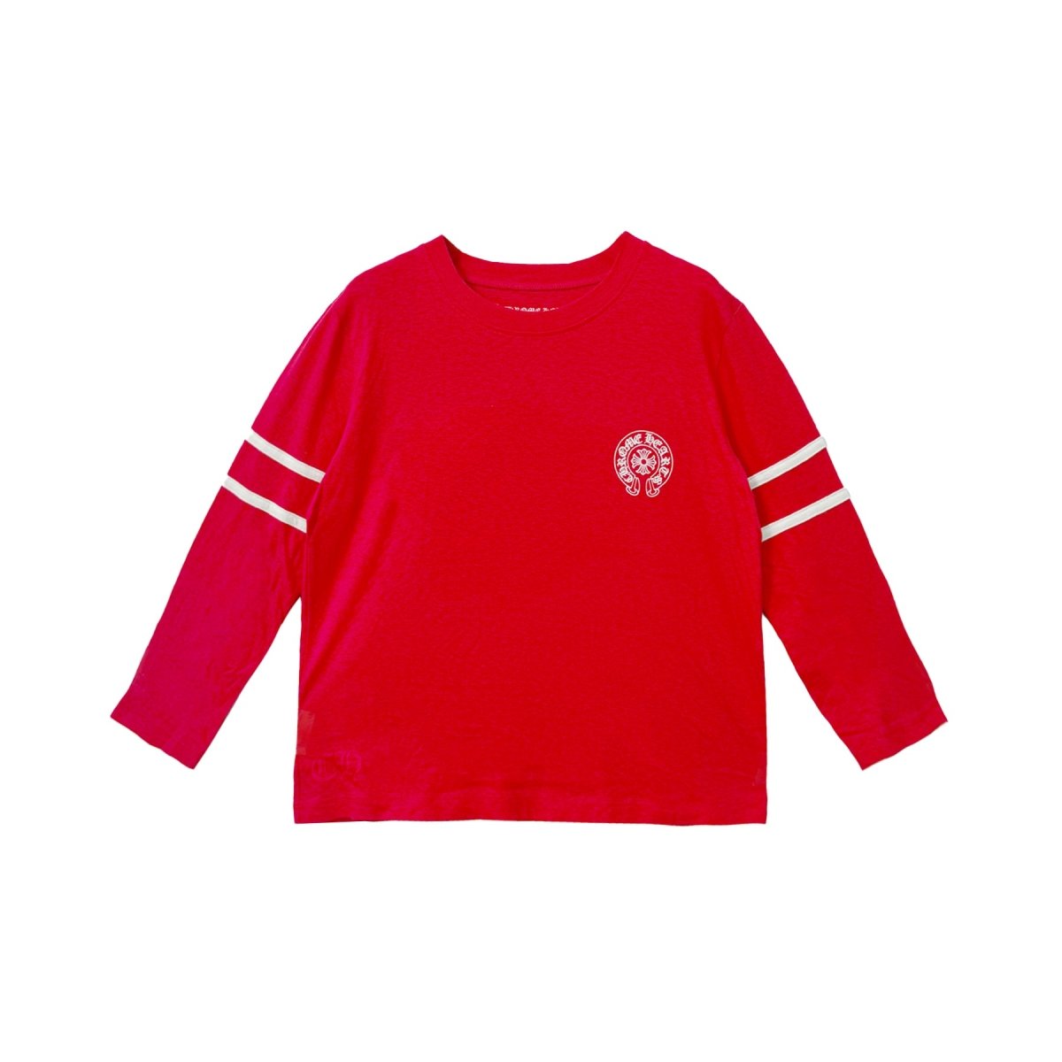 Chrome Hearts Red 33 Horseshoe Logo Long Sleeve T Shirt - back view