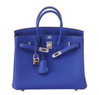Hermes Birkin 25 Bleu Electric Togo Leather Palladium Hardware