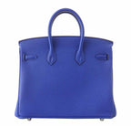 Hermes Birkin 25 Bleu Electric Togo Leather Palladium Hardware