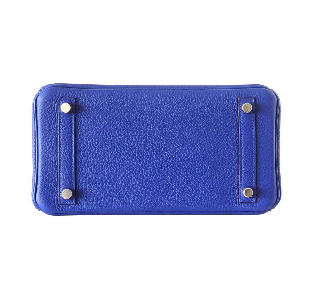 Hermes Birkin 25 Bleu Electric Togo Leather Palladium Hardware