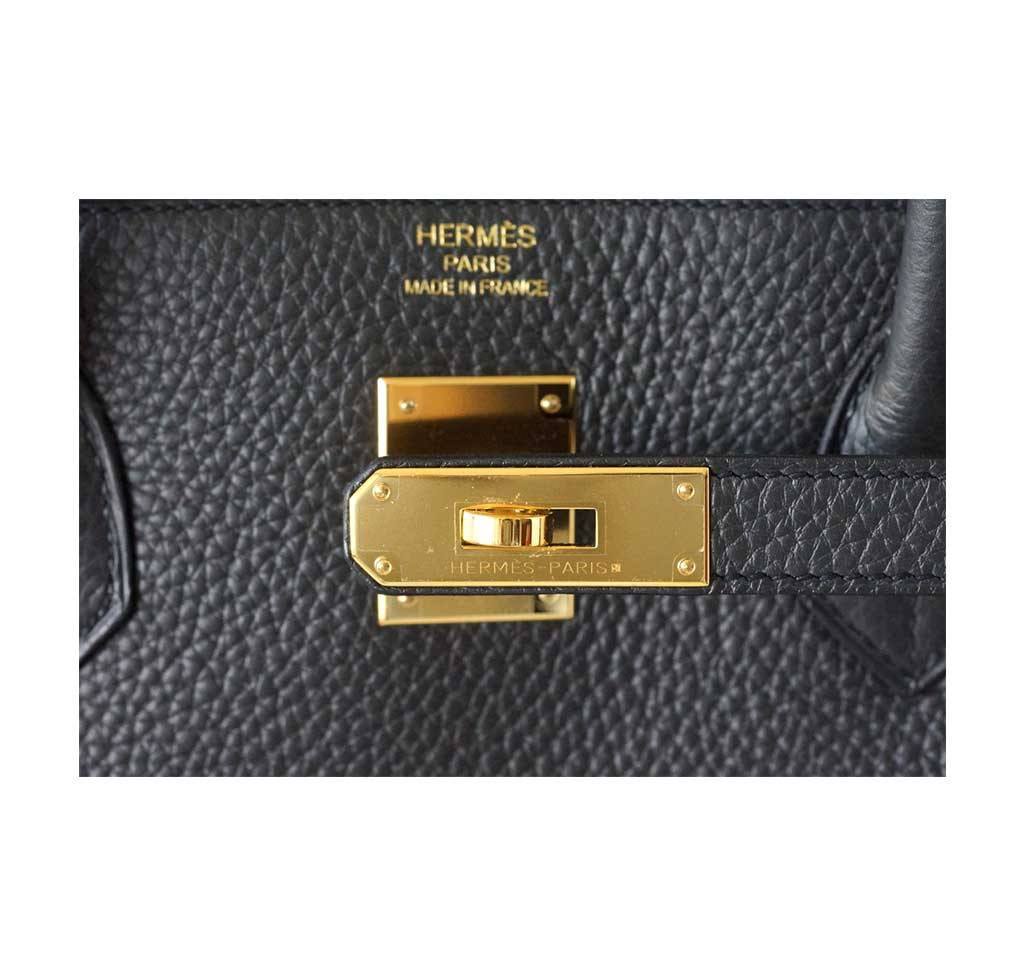 Hermes Birkin 40 Plomb Togo Leather Gold Hardware