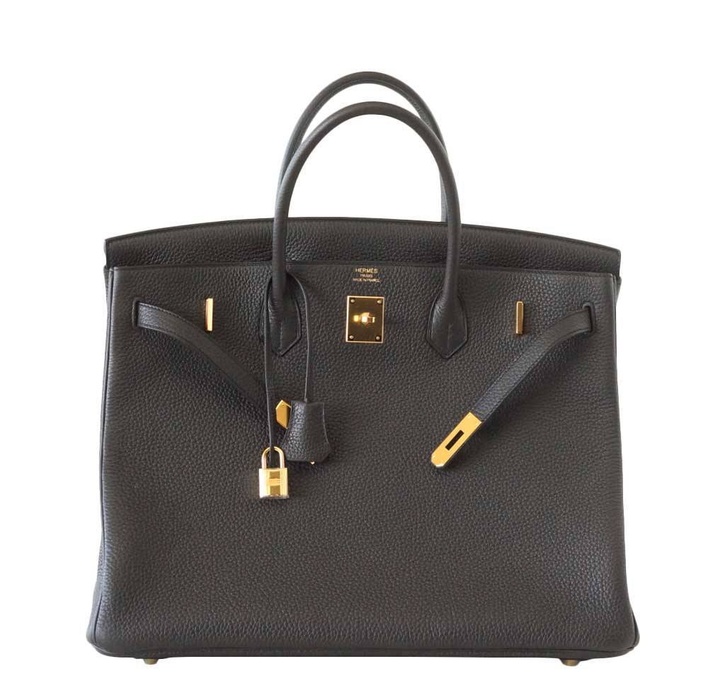 Hermes Birkin 40 Plomb Togo Leather Gold Hardware