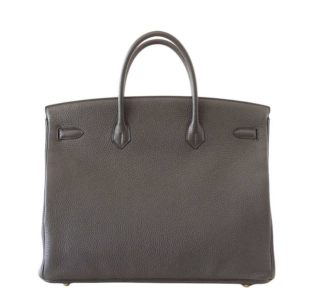 Hermes Birkin 40 Plomb Togo Leather Gold Hardware