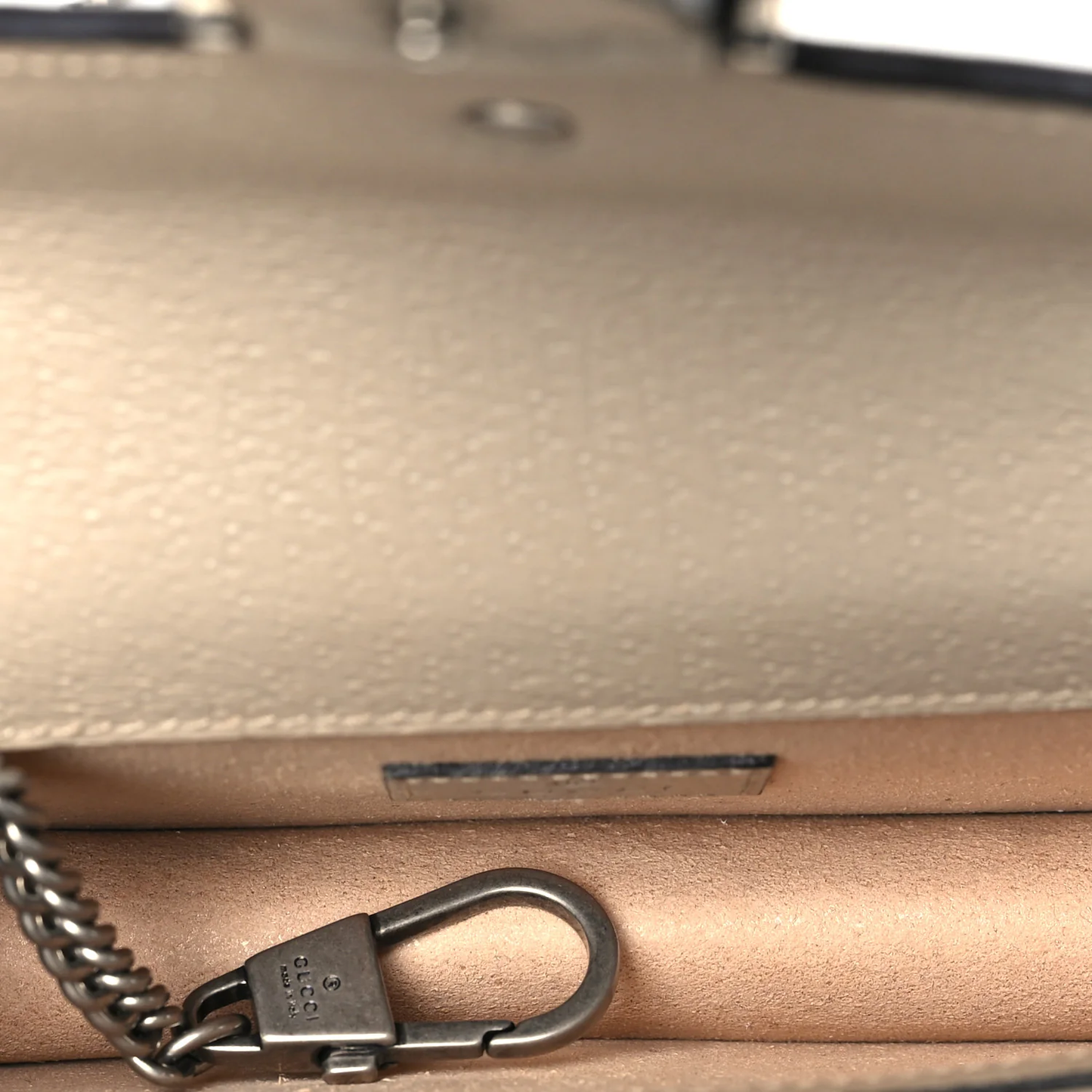 Gucci Dionysus Super Mini Bag Beige and white Leather