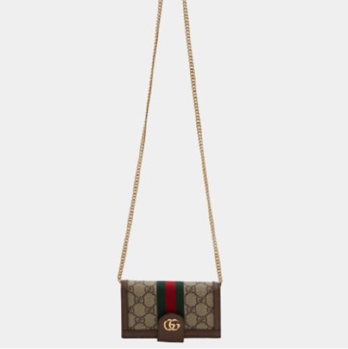 An image of the GG Supreme pattern on the coated canvas