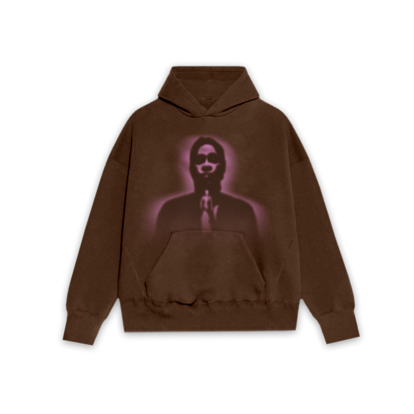 SP5DER Thug Hoodie - Brown - Front View