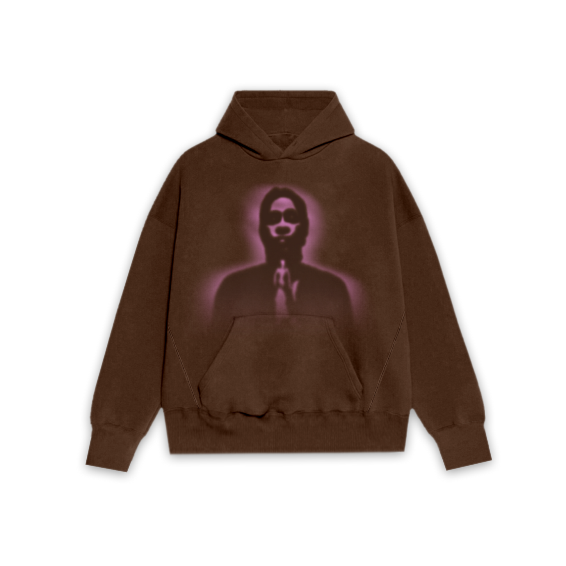 SP5DER Thug Hoodie - Brown - Front View