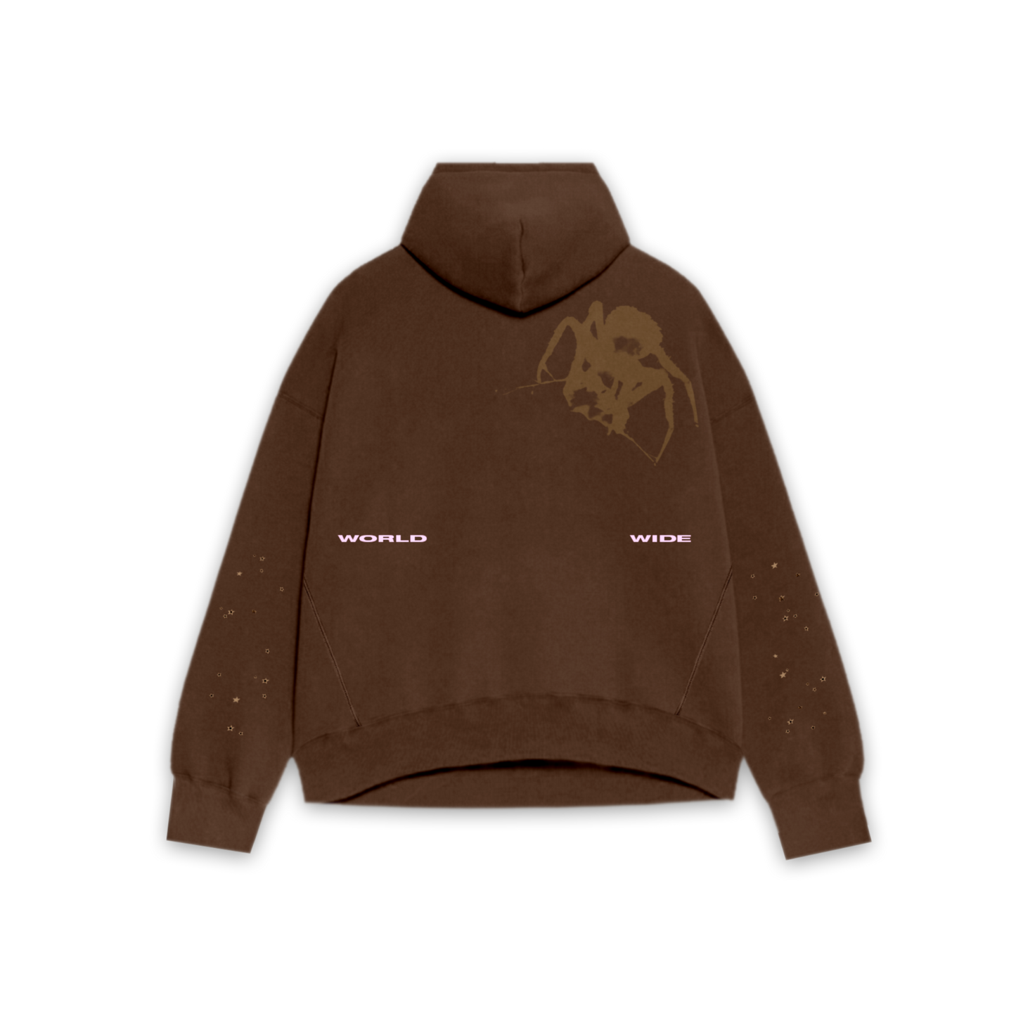 SP5DER Thug Hoodie - Brown - Back View