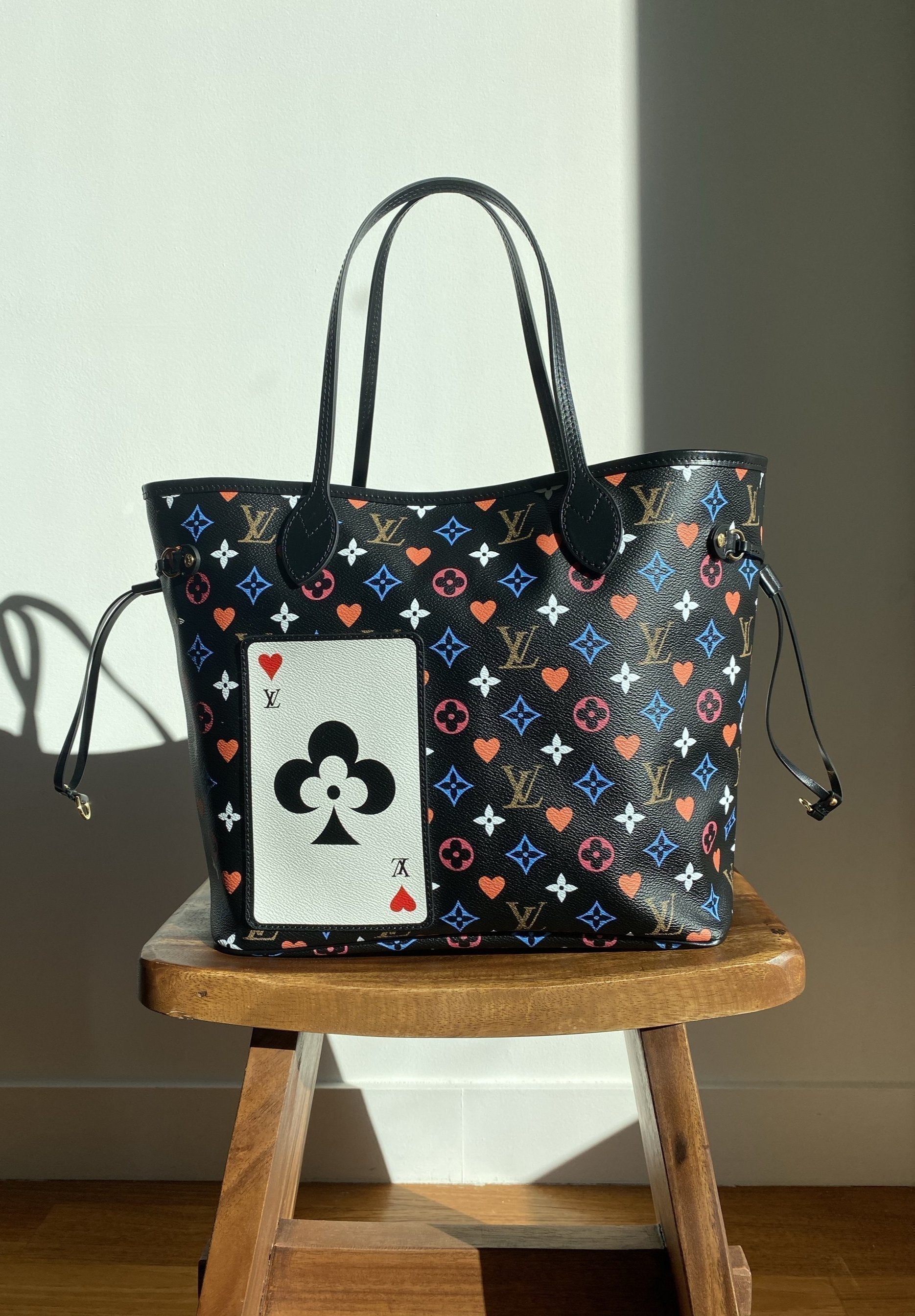 Louis Vuitton Neverfull MM Game On Monogram Canvas Black M57462