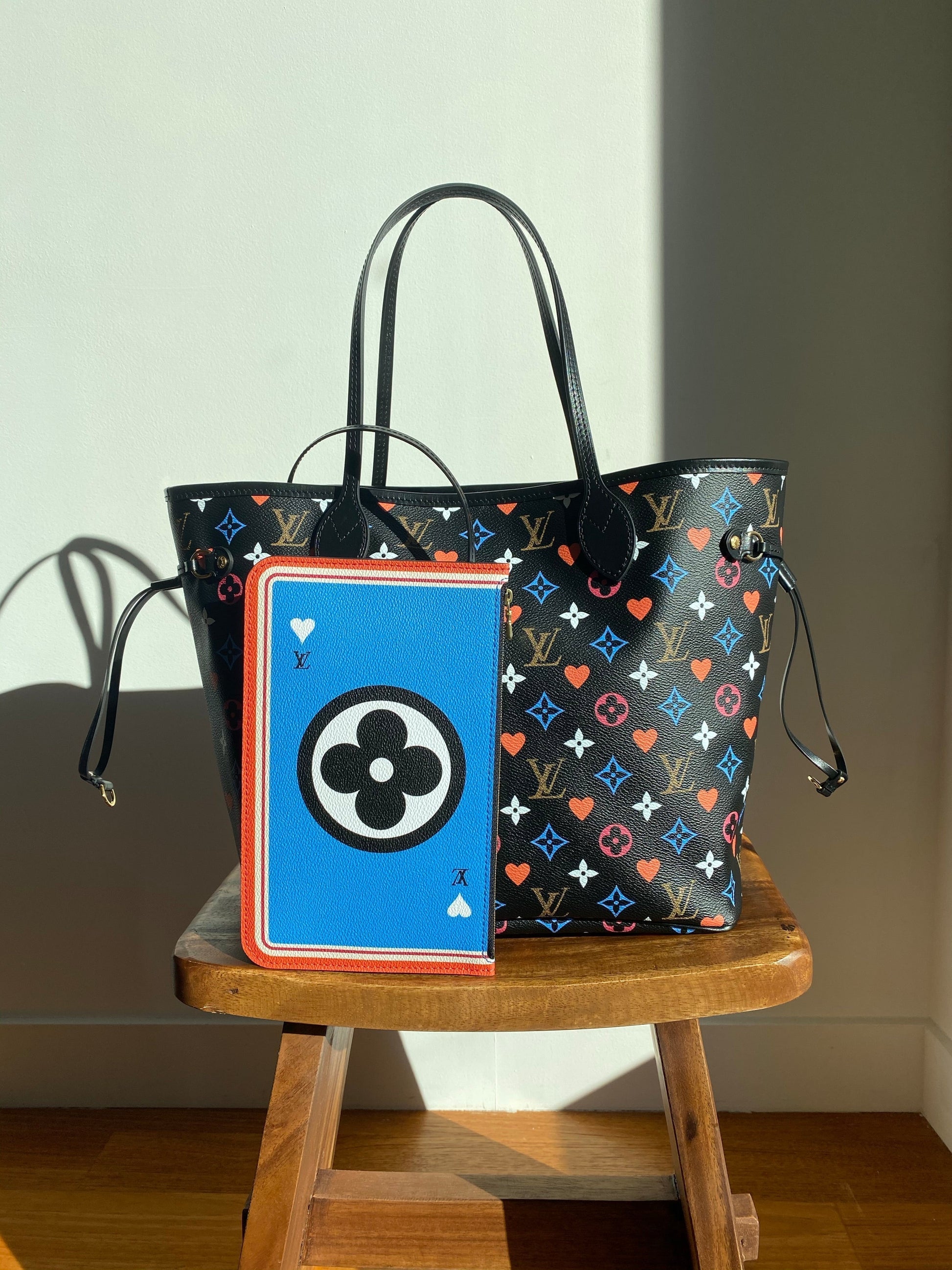Louis Vuitton Neverfull MM Game On Monogram Canvas Black M57462