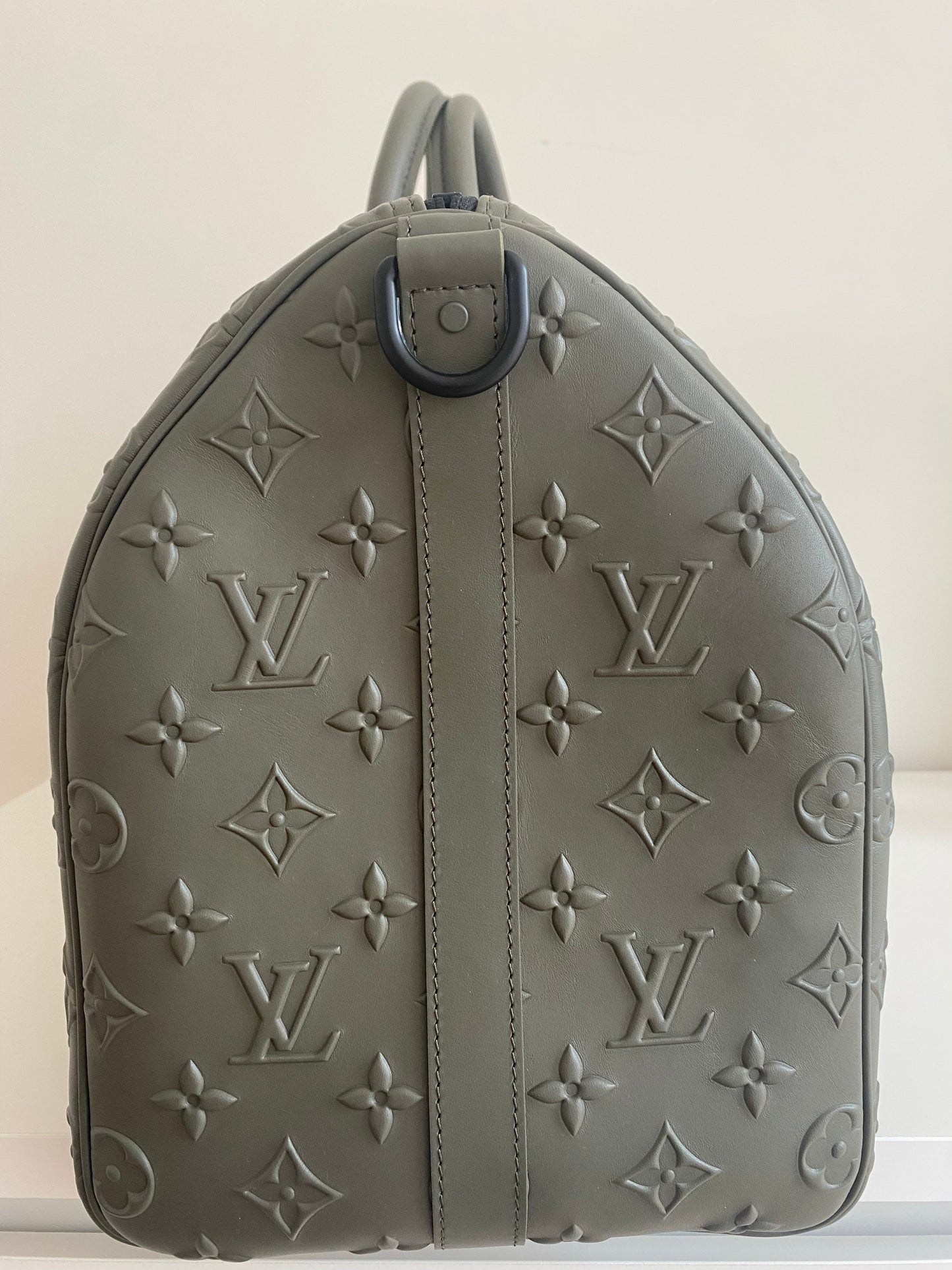 Louis Vuitton Keepall Bandoulière 50 M57963 Monogram Seal Leather Travel Bag