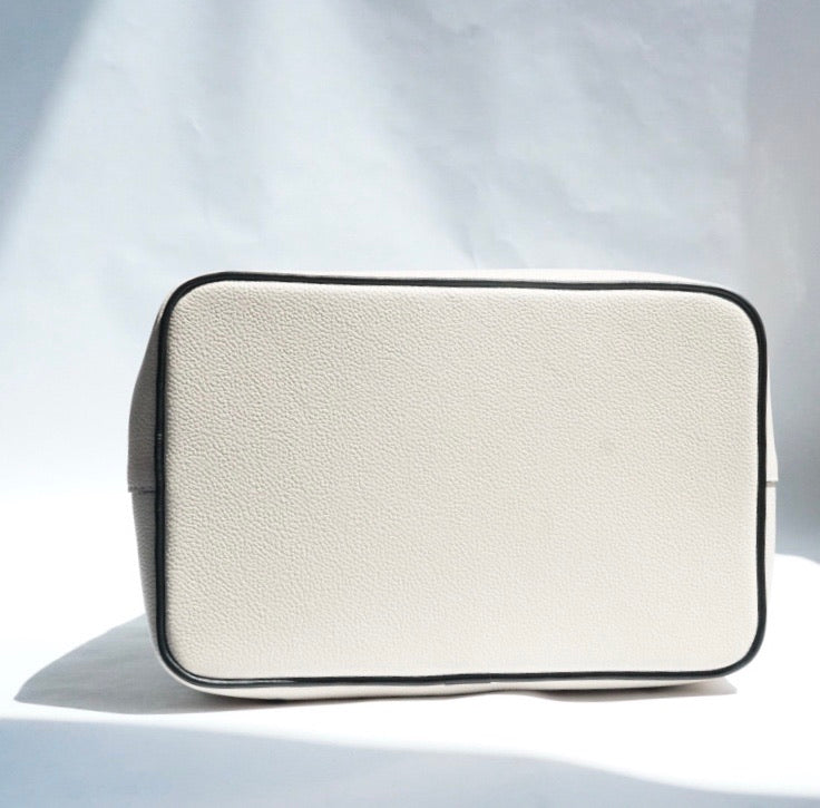 Louis Vuitton LV Crafty NeoNoe MM Cream Embossed Leather M56889