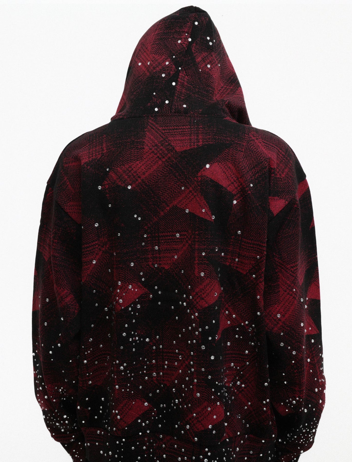SP5DER Star Plaid Full-Zip Hoodie - Black - Detail View 17
