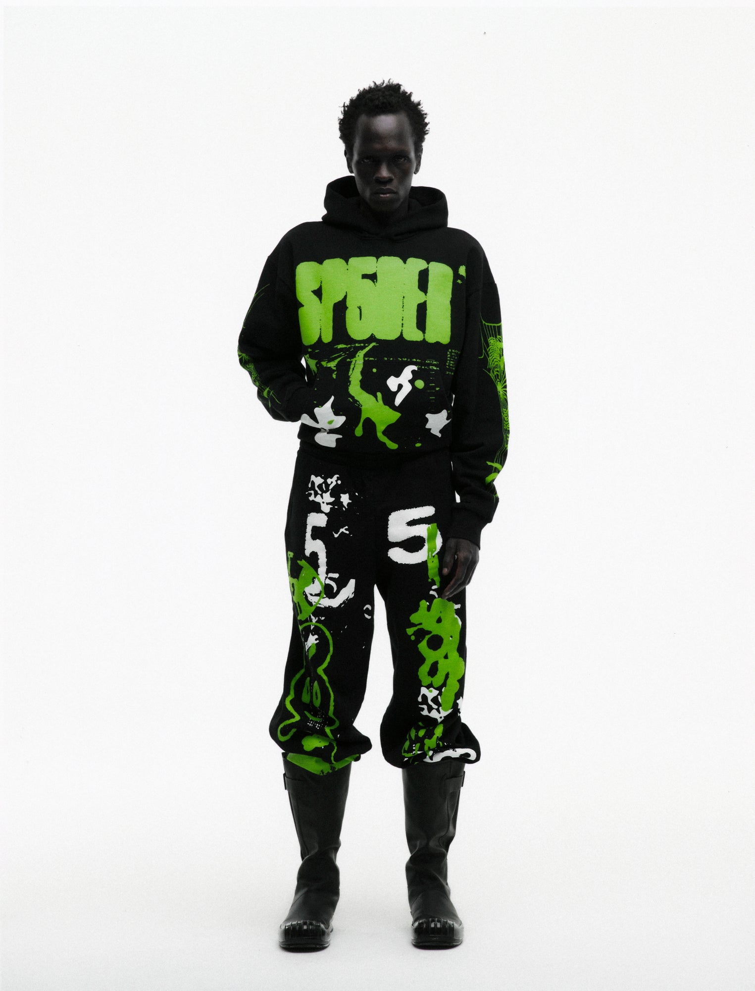 SP5DER X-Ray Hoodie – Black - Detail View 5