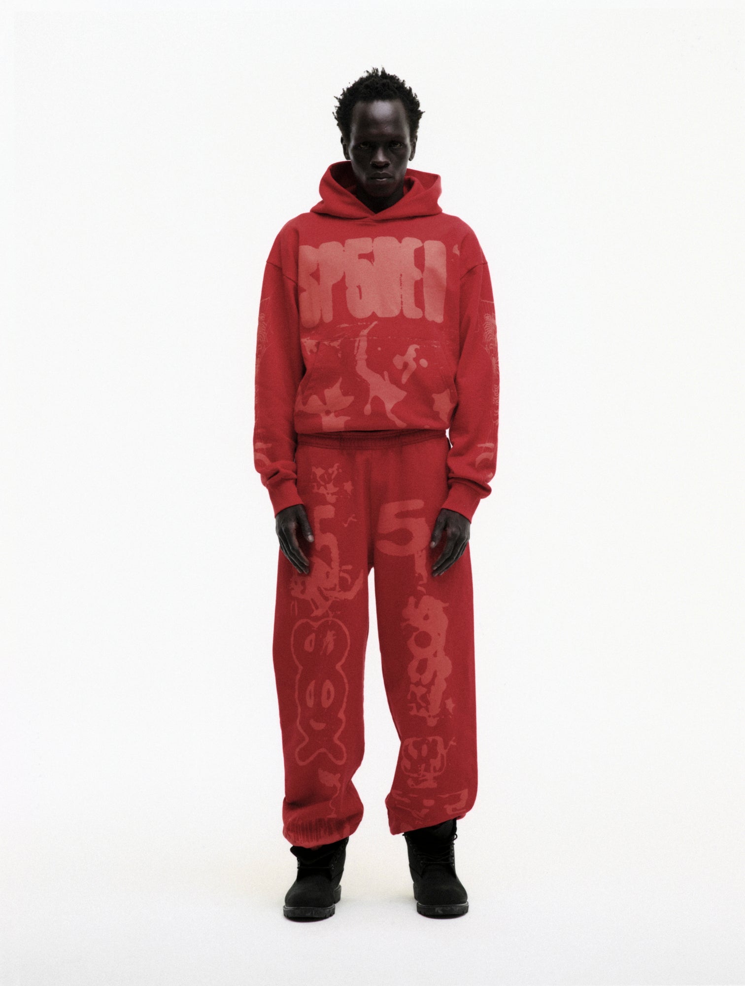 SP5DER X-Ray Hoodie – Red - Detail View 5
