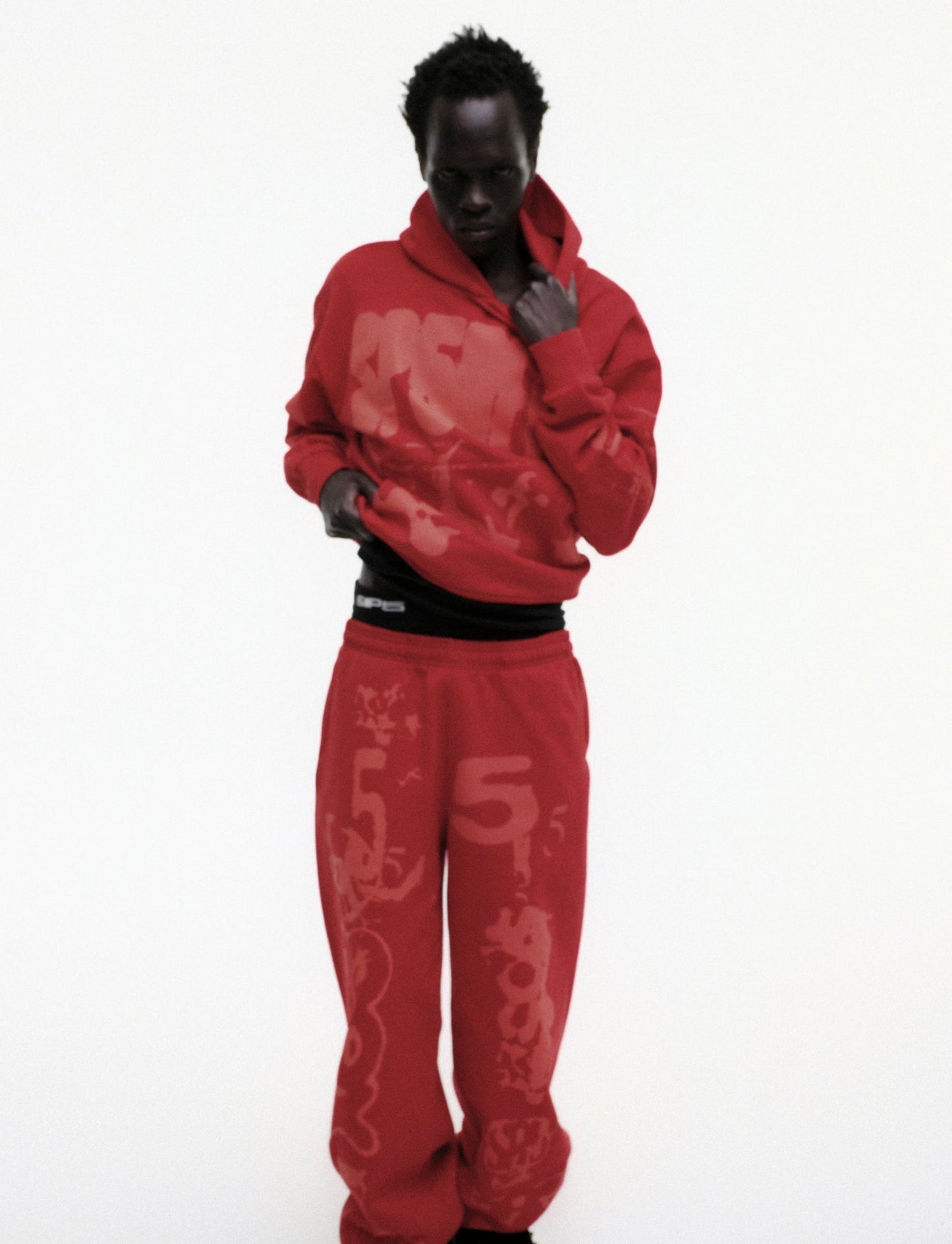 SP5DER X-Ray Hoodie – Red - Detail View 13
