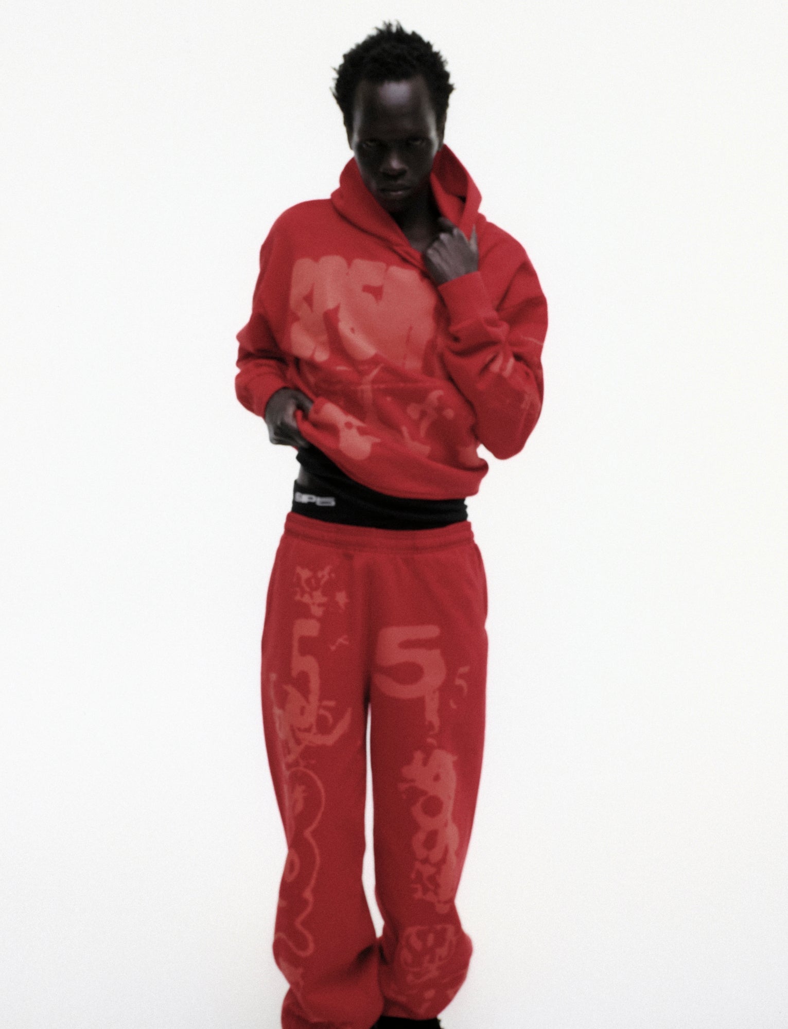 SP5DER X-Ray Hoodie – Red - Detail View 13