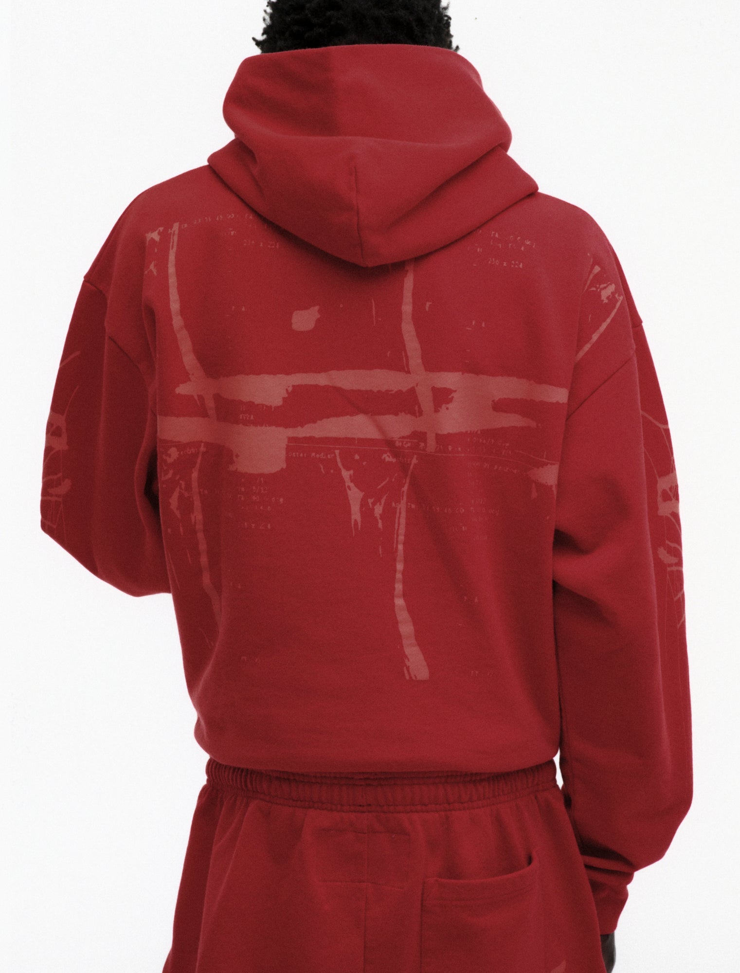 SP5DER X-Ray Hoodie – Red - Detail View 15