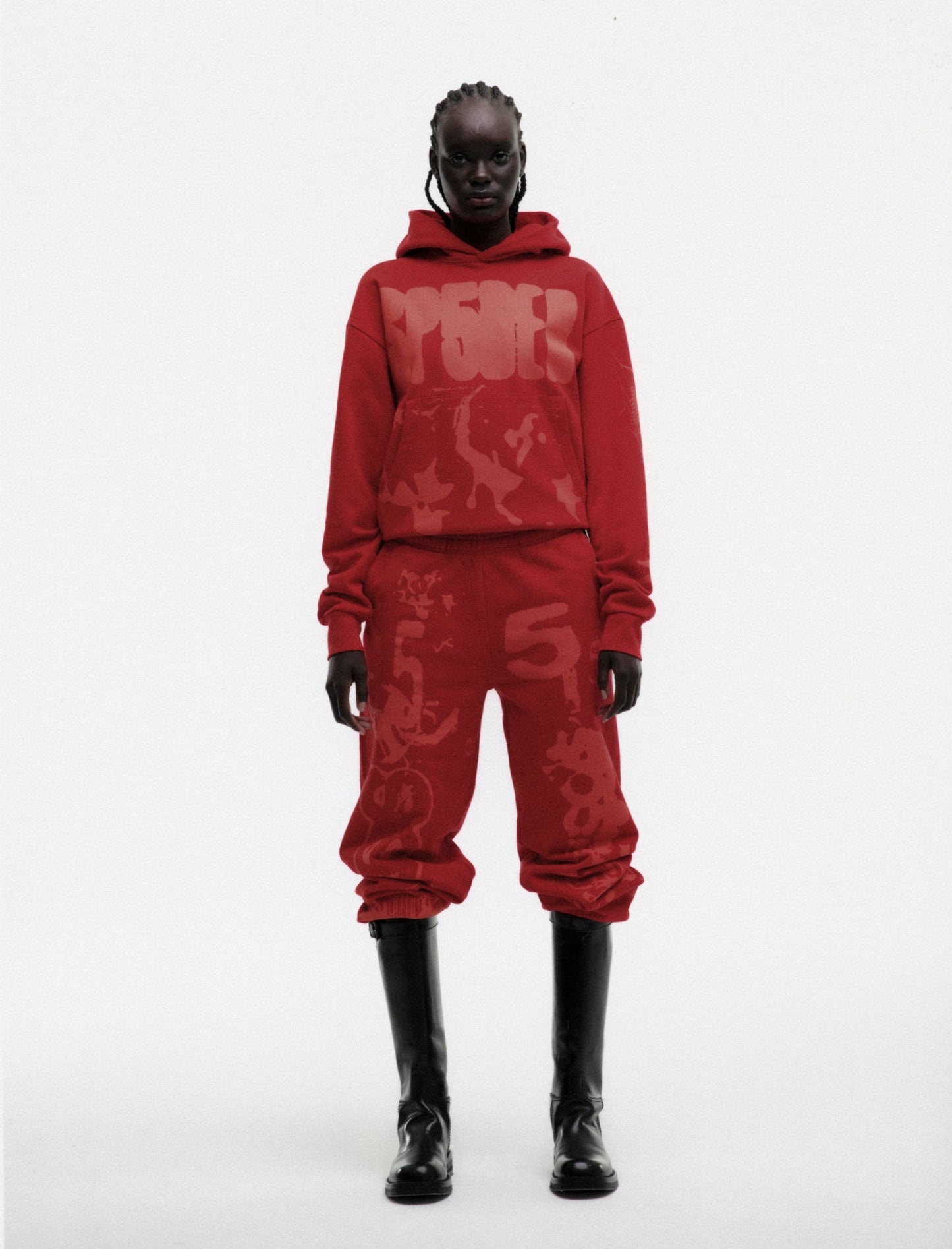 SP5DER X-Ray Hoodie – Red - Detail View 6