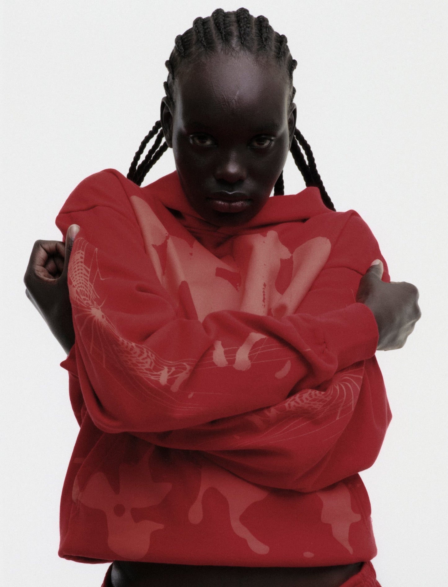 SP5DER X-Ray Hoodie – Red - Detail View 14