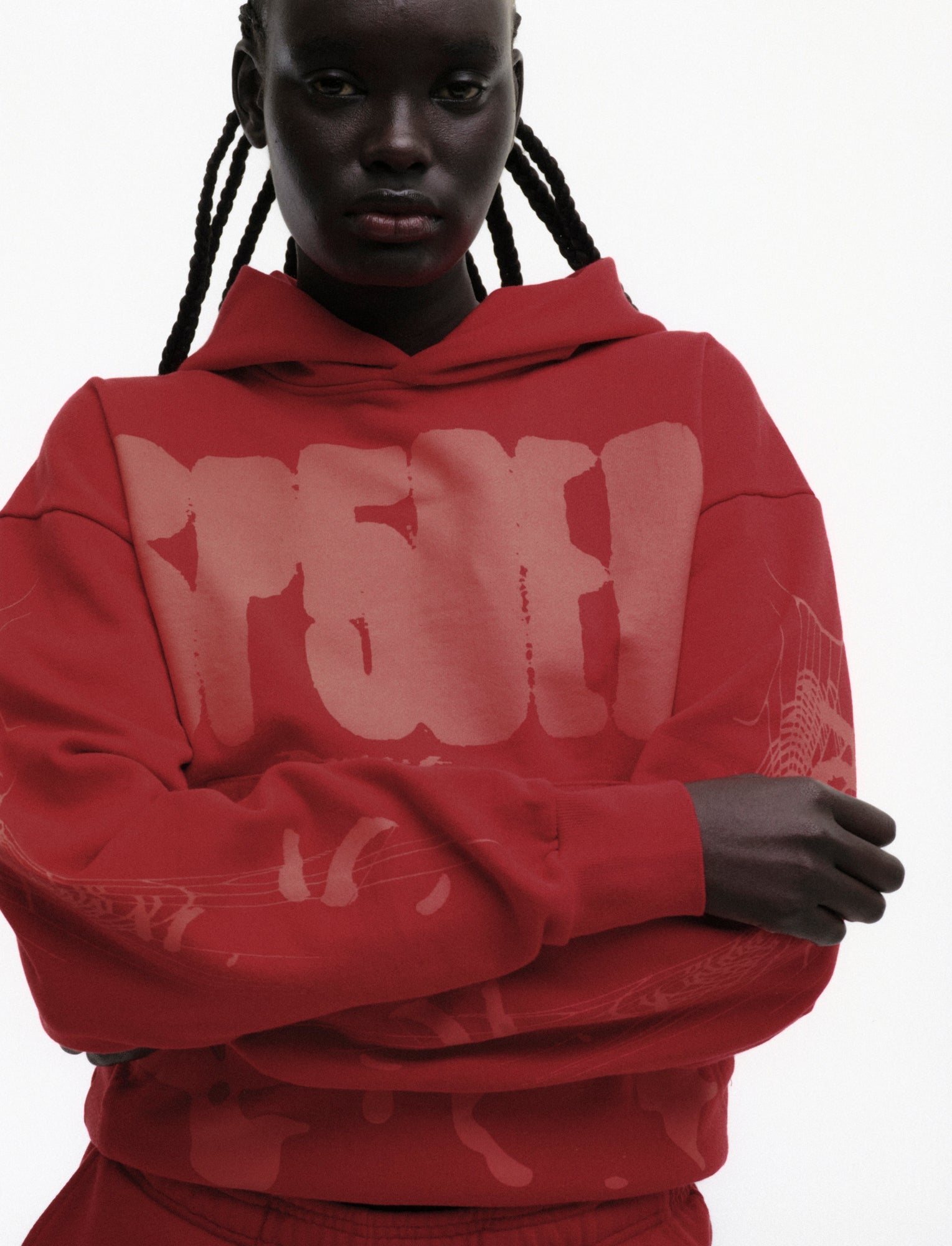 SP5DER X-Ray Hoodie – Red - Detail View 12
