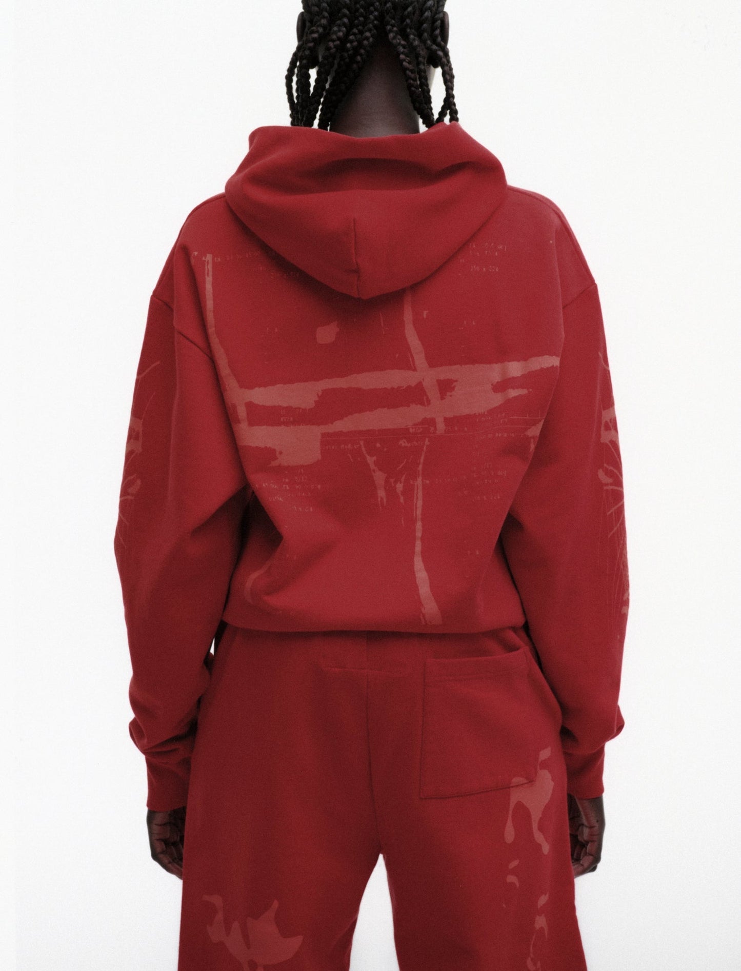 SP5DER X-Ray Hoodie – Red - Detail View 16