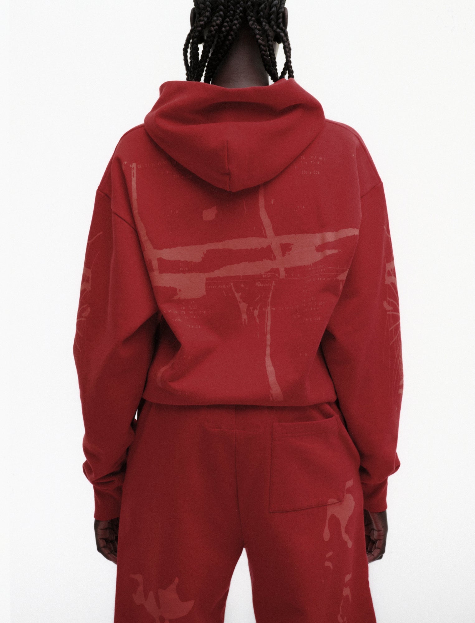 SP5DER X-Ray Hoodie – Red - Detail View 16