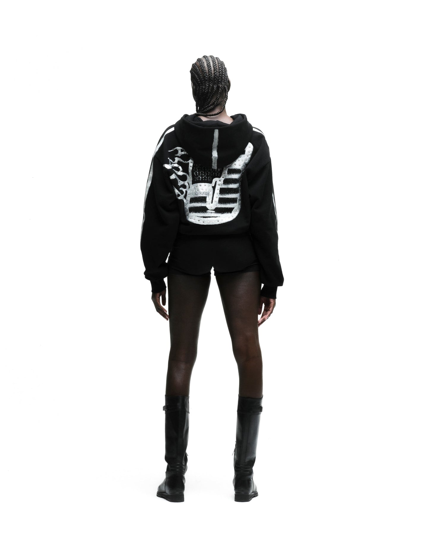 SP5DER Screaming Eagle Hoodie - Black - Detail View 12