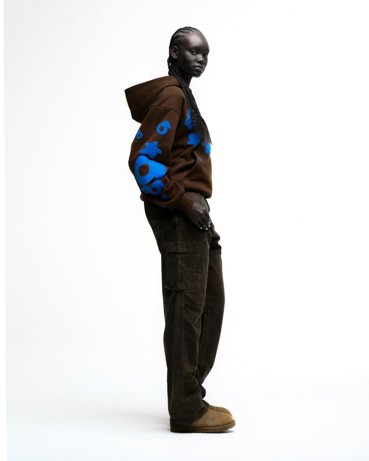 SP5DER Beluga Hoodie – Brown - Detail View 7
