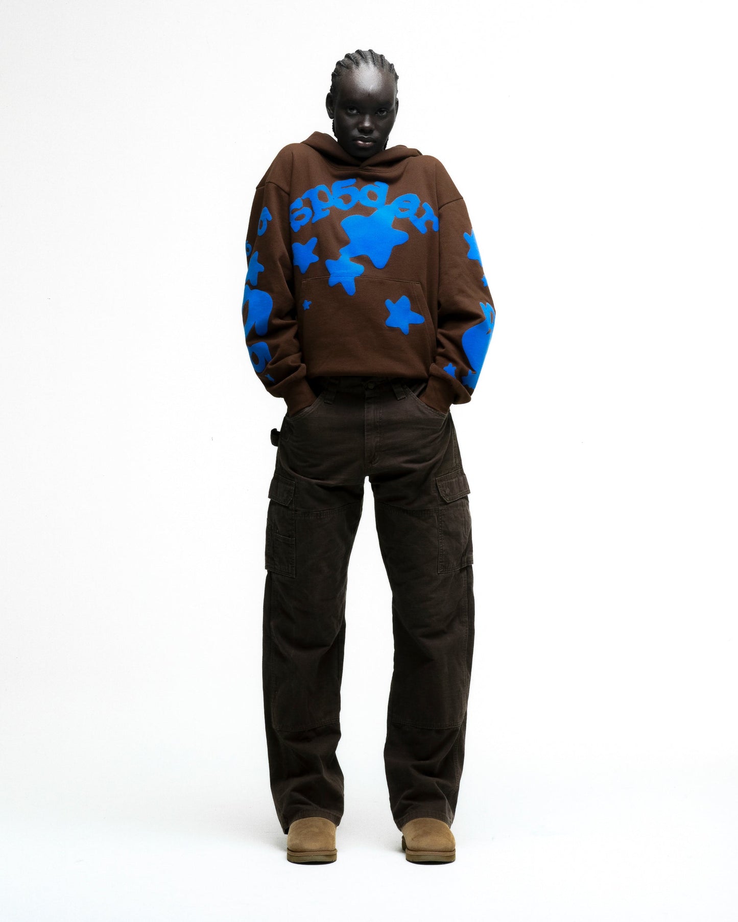 SP5DER Beluga Hoodie – Brown - Detail View 5