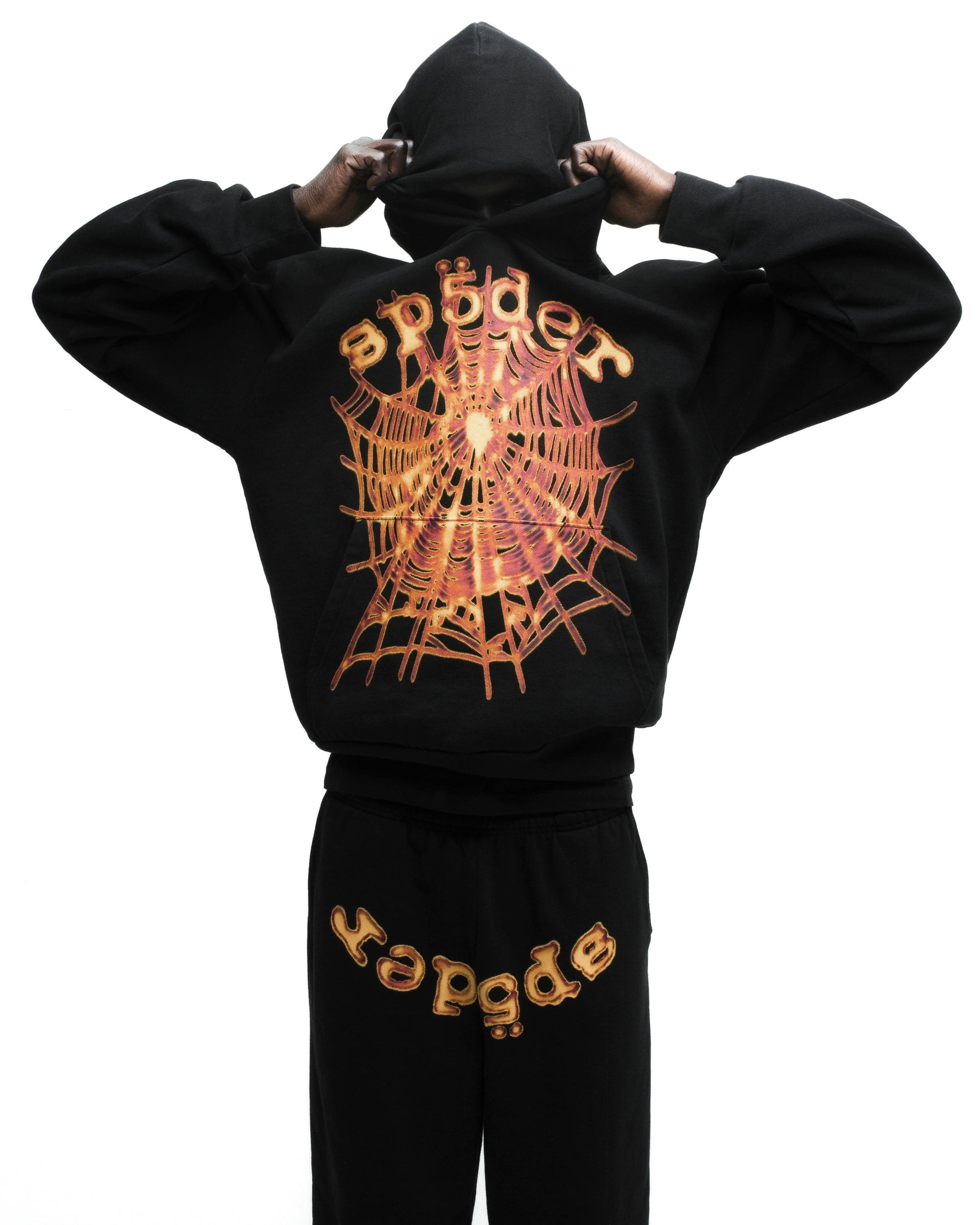 SP5DER OG Web V2 Hoodie - Black - Detail View 11