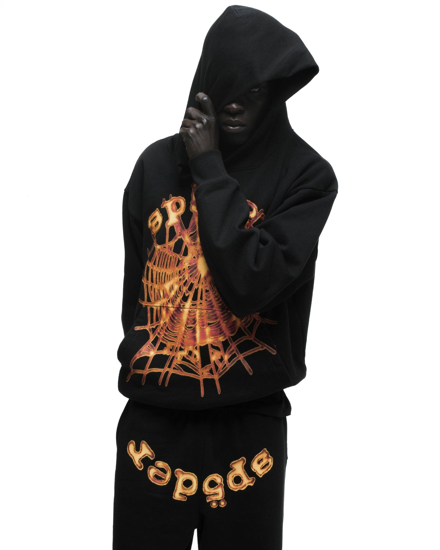 SP5DER OG Web V2 Hoodie - Black - Detail View 12